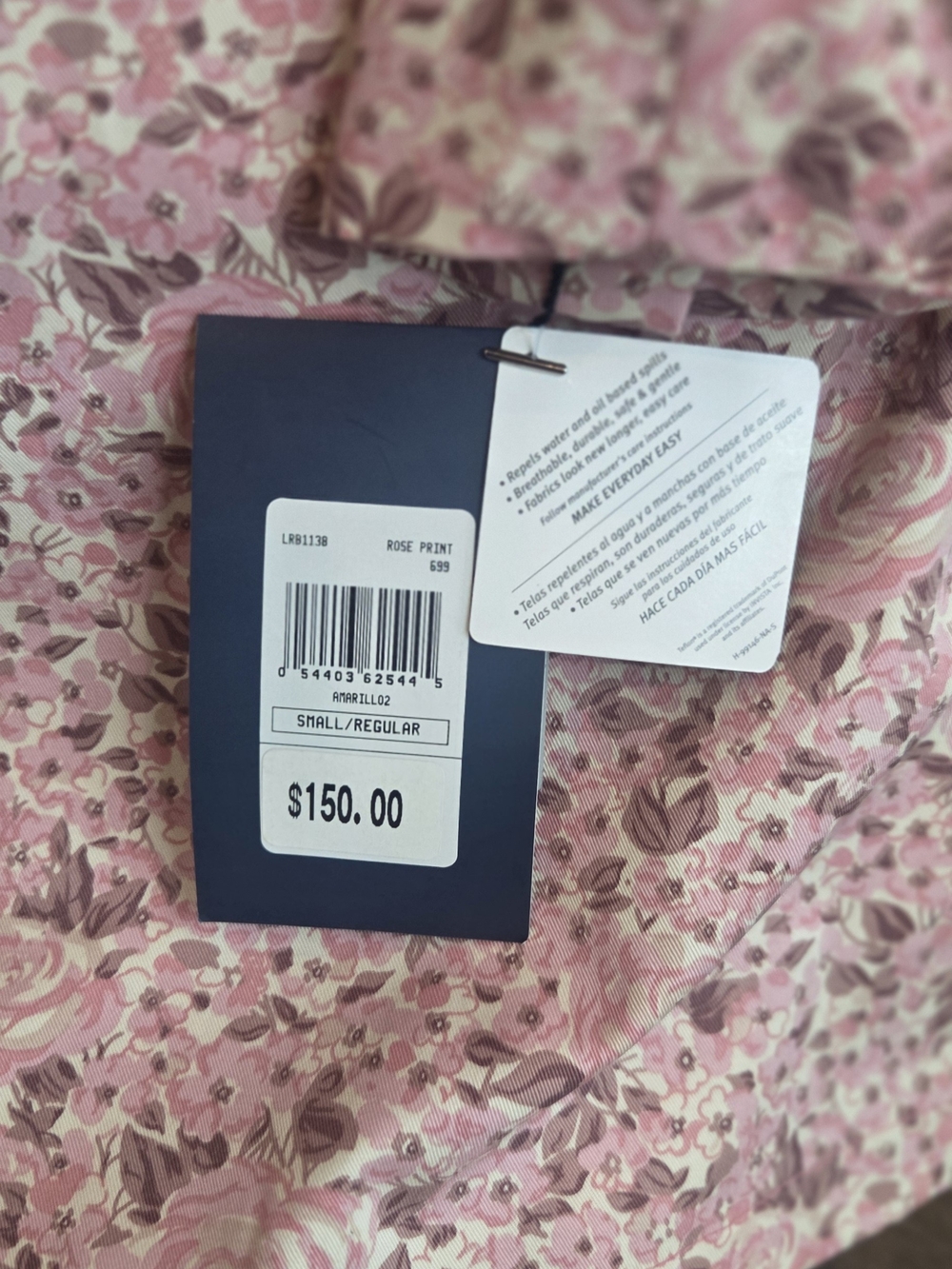 NWT Vintage London Fog Pink Rose Floral Trench Coat Small Classic Cottagecore - Picture 15 of 16